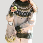 Women’s fair isle chunky knit oversized jumper