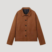 Women’s suede oversized winter jacket