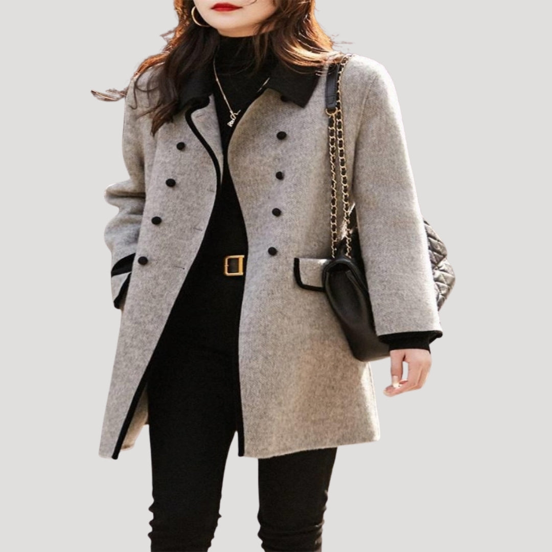 Women’s wool overcoat – double breasted winter coat