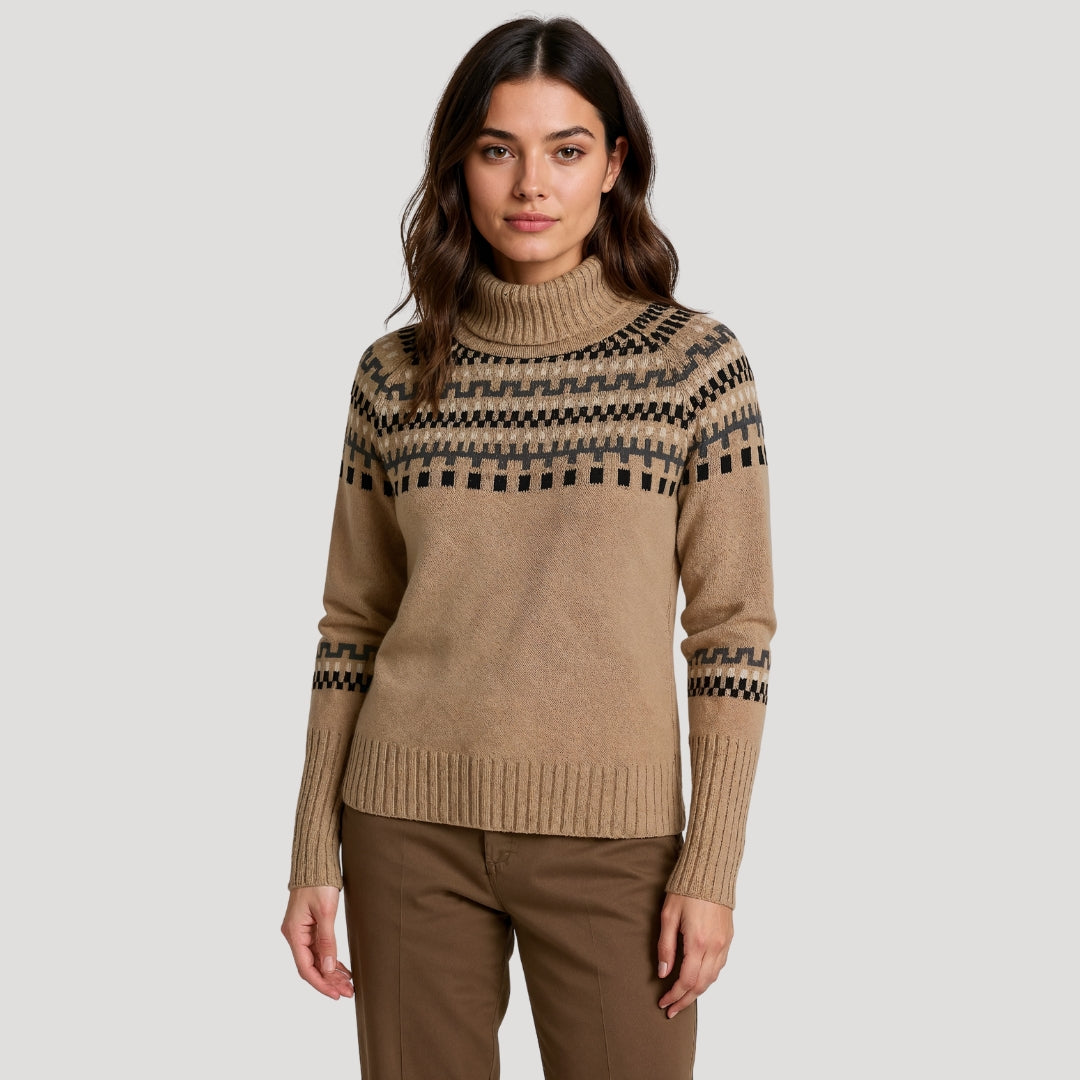 Women’s fair isle chunky knit oversized winter jumper