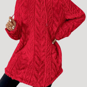 Women’s oversized hoodie jumper cosy fleece ribbed knit