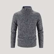 Men knit half-zip jumper