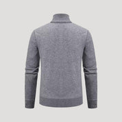 Men's zip-up knit cardigan