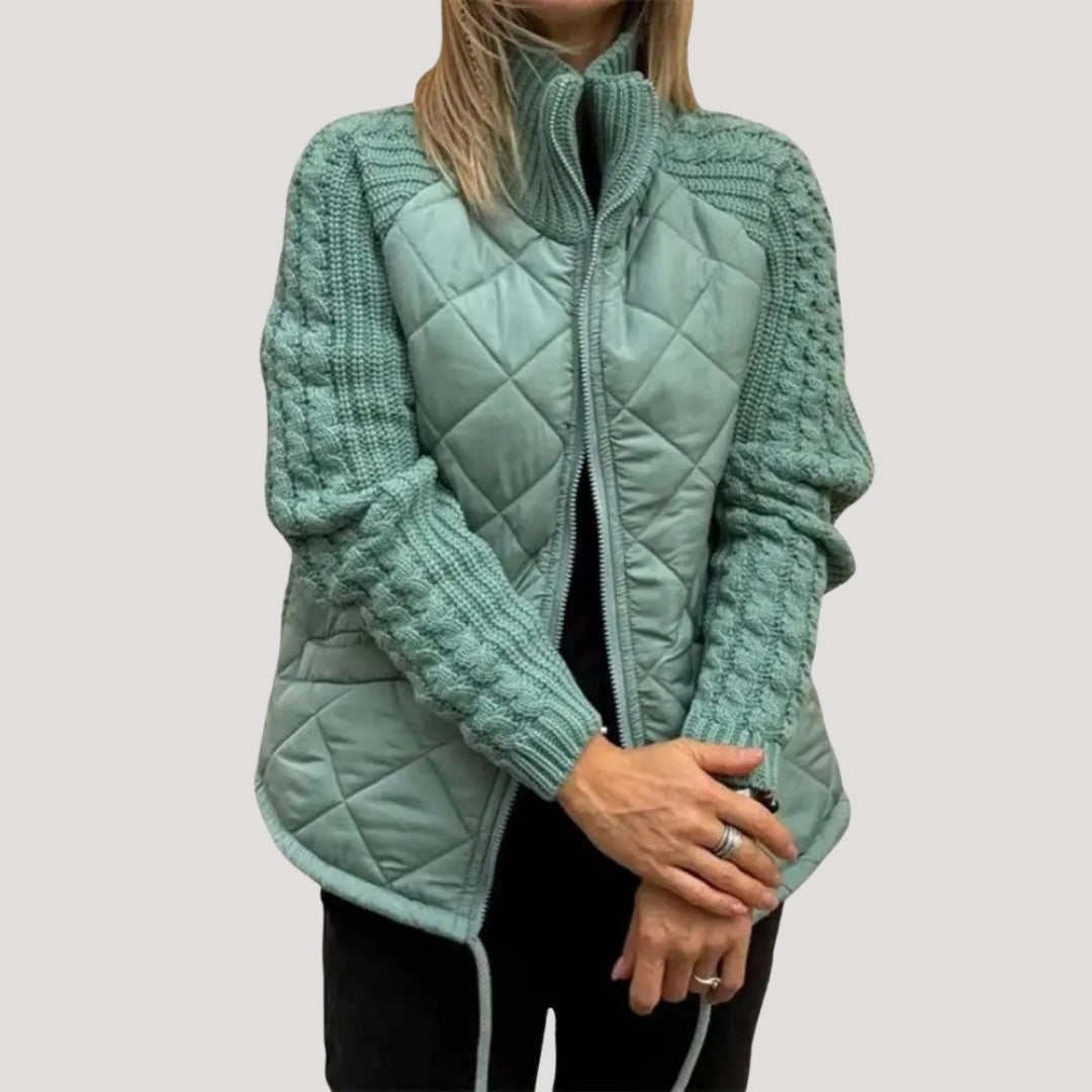Women’s quilted zip up jacket – padded winter coat