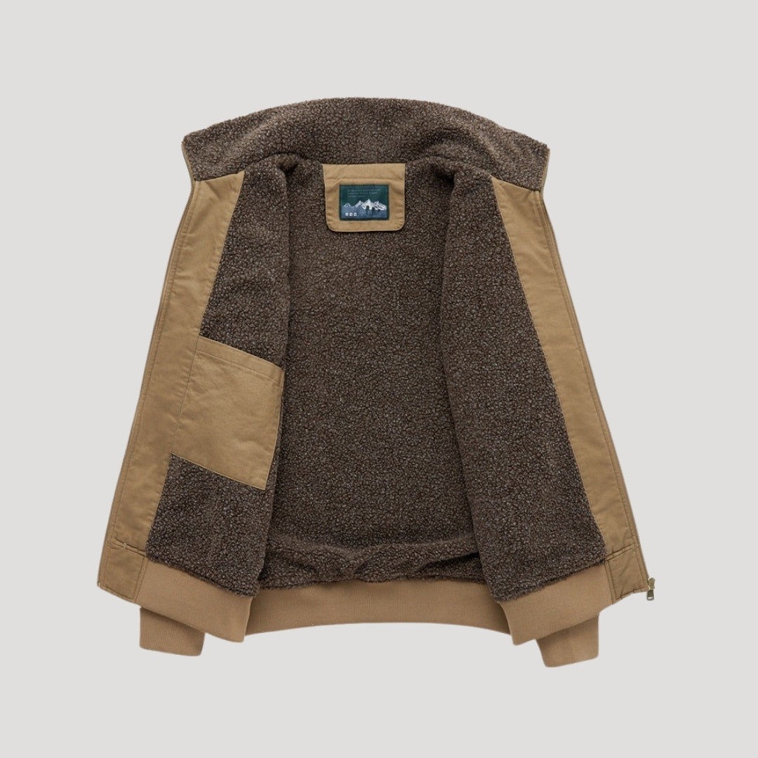 Heritage fleece-lined bomber jacket