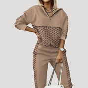 Women’s zip up hoodie tracksuit set loungewear