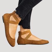 Women's spring cross-strap ballet flats