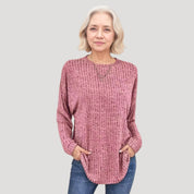 Cozy waffle-knit tunic top