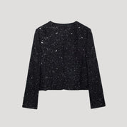 Women sequin cropped cardigan