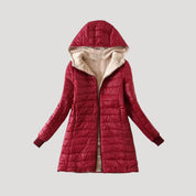 Women padded fleece-lined winter coat