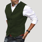 Men’s wool tweed winter smart casual waistcoat