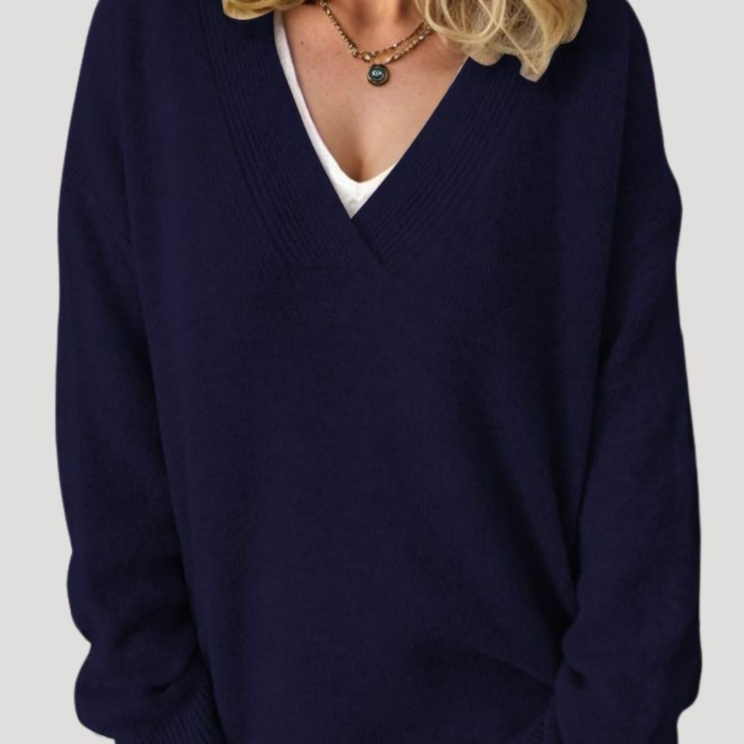 Women’s oversized knitted pink warm winter jumper