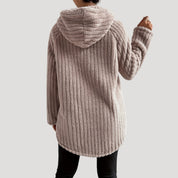 Women’s oversized hoodie jumper cosy fleece ribbed knit