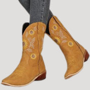 Women’s embroidered western ankle cowboy boots