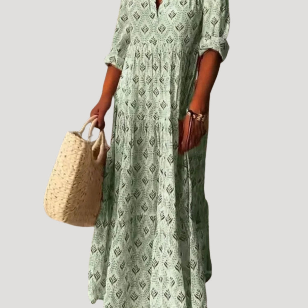 Women’s boho floral maxi summer beach dress