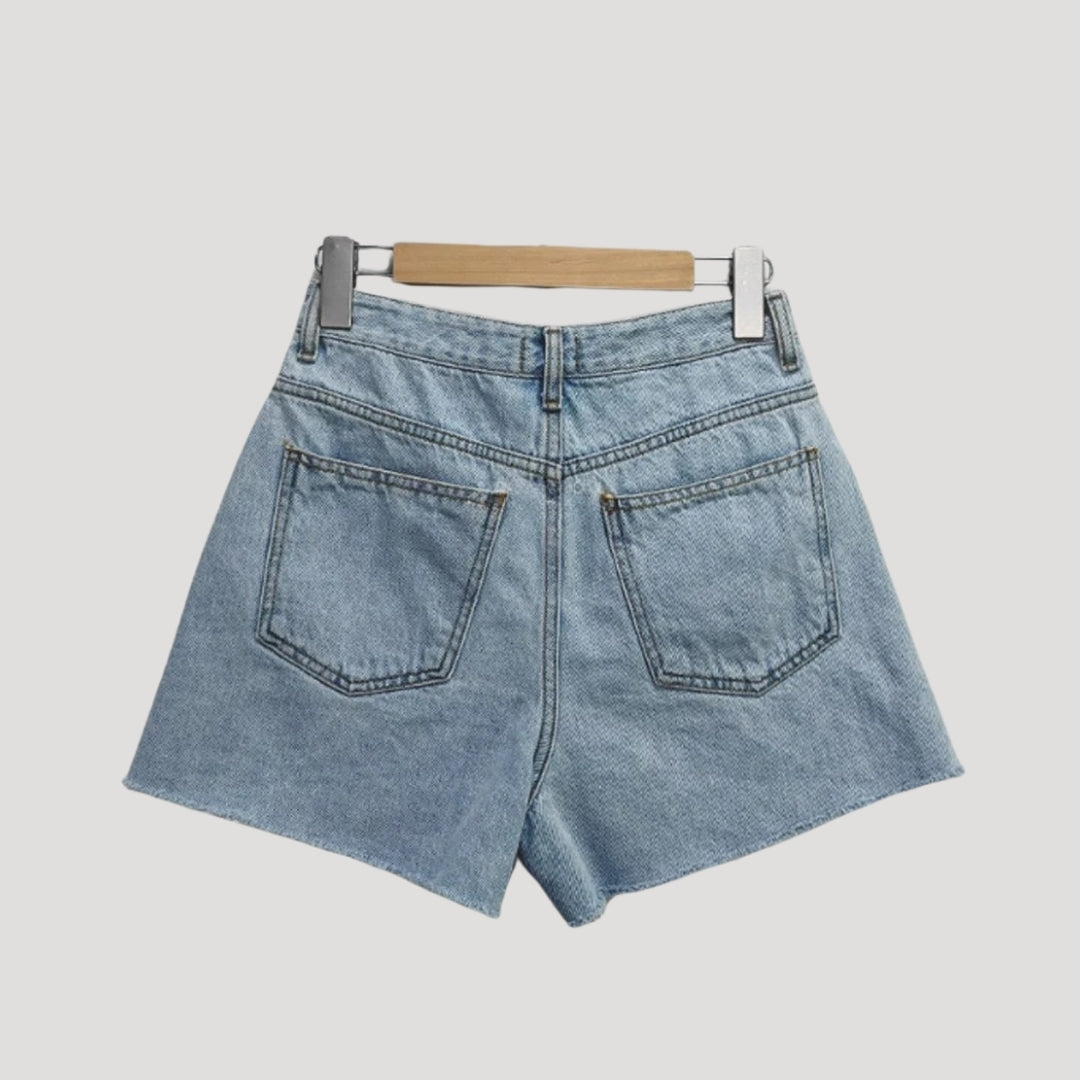 Women’s high waisted denim shorts ripped summer jean