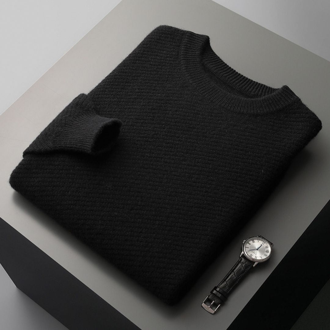 Men’s crew neck soft knitted winter sweater