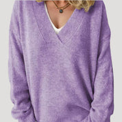Women’s oversized knitted pink warm winter jumper