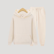 Men’s and women’s fleece hoodie joggers winter tracksuit set