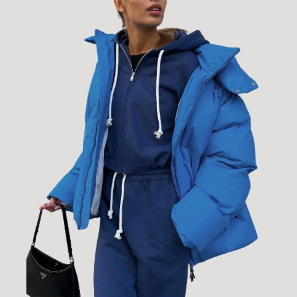 Women’s quilted puffer winter waterproof jacket