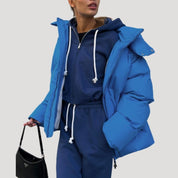 Women’s quilted puffer winter waterproof jacket