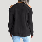 Women’s off shoulder chunky knit sweater