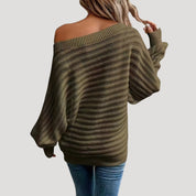 Women's off shoulder oversized jumper sweater