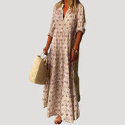 Women’s boho floral maxi summer beach dress