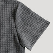 Men’s waffle knit co ord set – zip polo & shorts