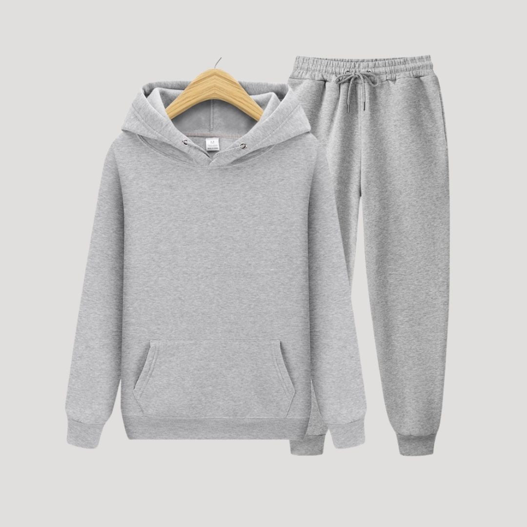 Men’s and women’s fleece hoodie joggers winter tracksuit set