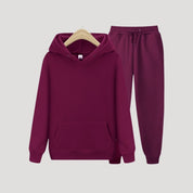 Men’s and women’s fleece hoodie joggers winter tracksuit set