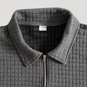Men’s waffle knit co ord set – zip polo & shorts