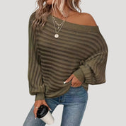Women's off shoulder oversized jumper sweater
