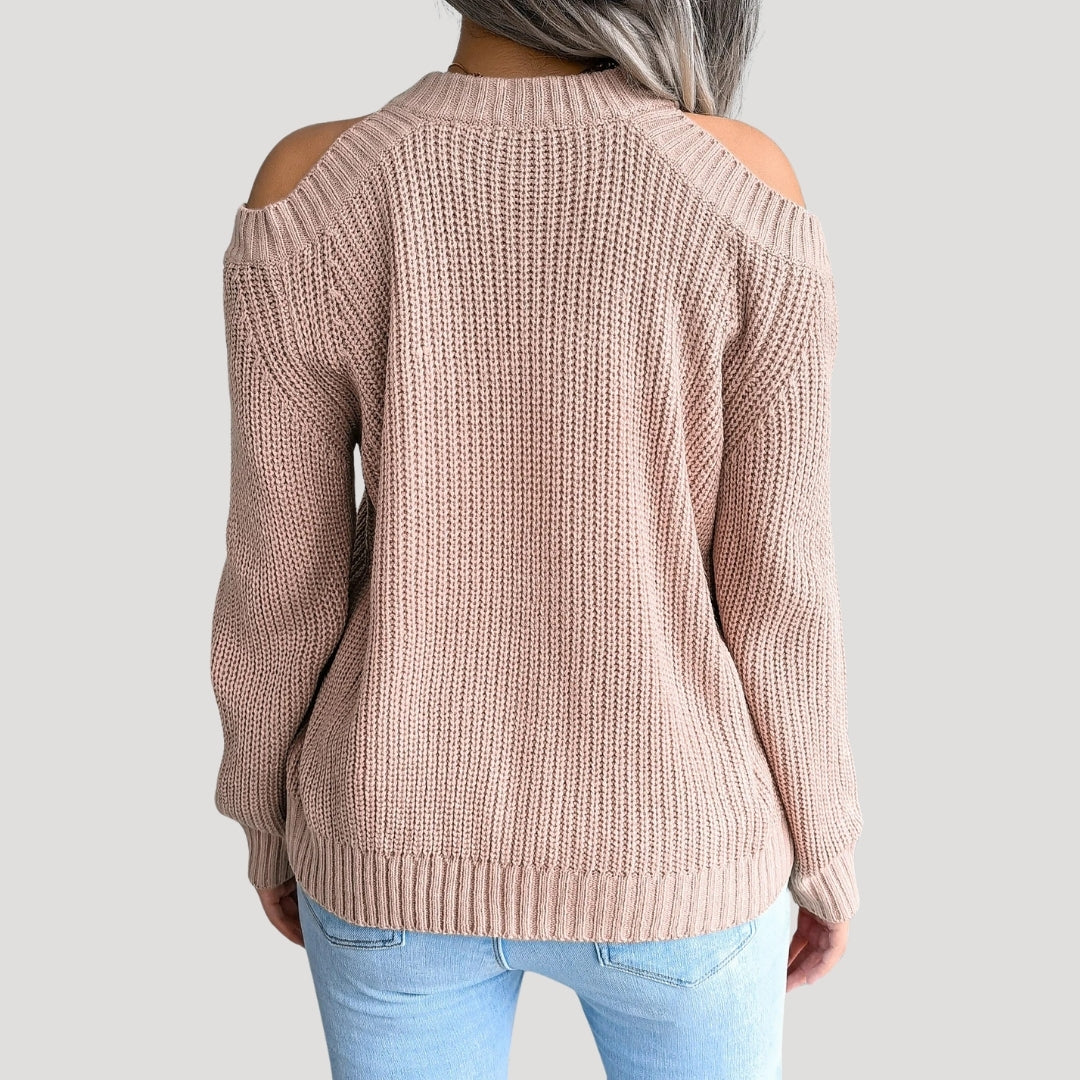Women’s off shoulder chunky knit sweater