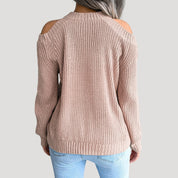 Women’s off shoulder chunky knit sweater