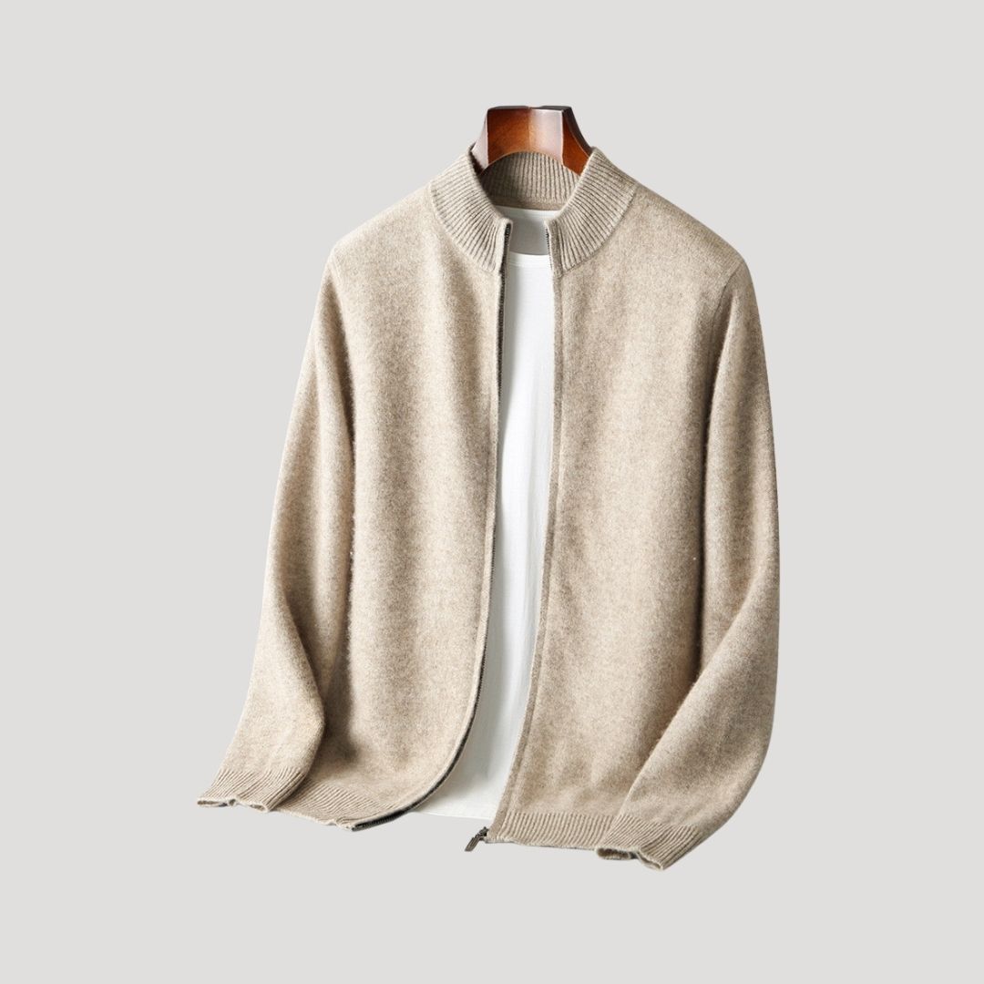 Men’s quarter zip knitted winter jumper