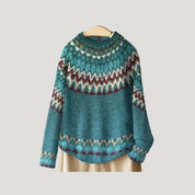 Women’s chunky knit oversized striped winter jumper