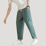 Men’s linen cropped trousers – casual summer lightweight fit