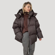 Women’s quilted puffer winter waterproof jacket