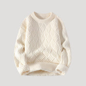 Men’s chunky cable knit wool winter jumper