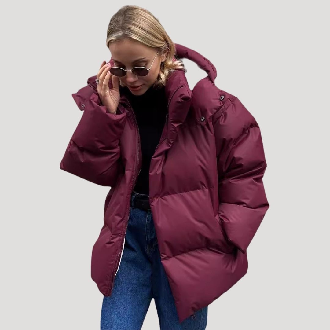 Women’s quilted puffer winter waterproof jacket