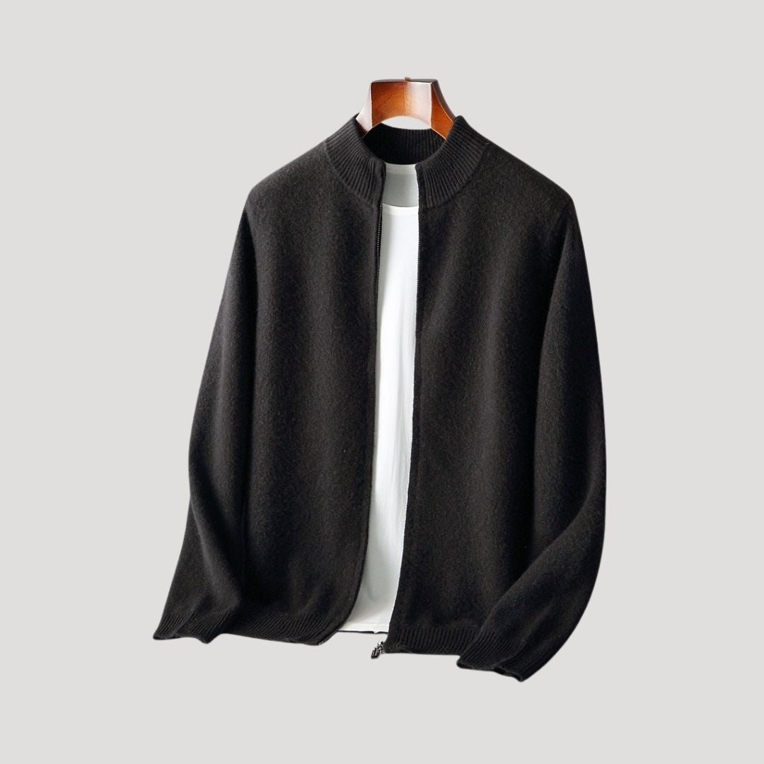 Men’s quarter zip knitted winter jumper