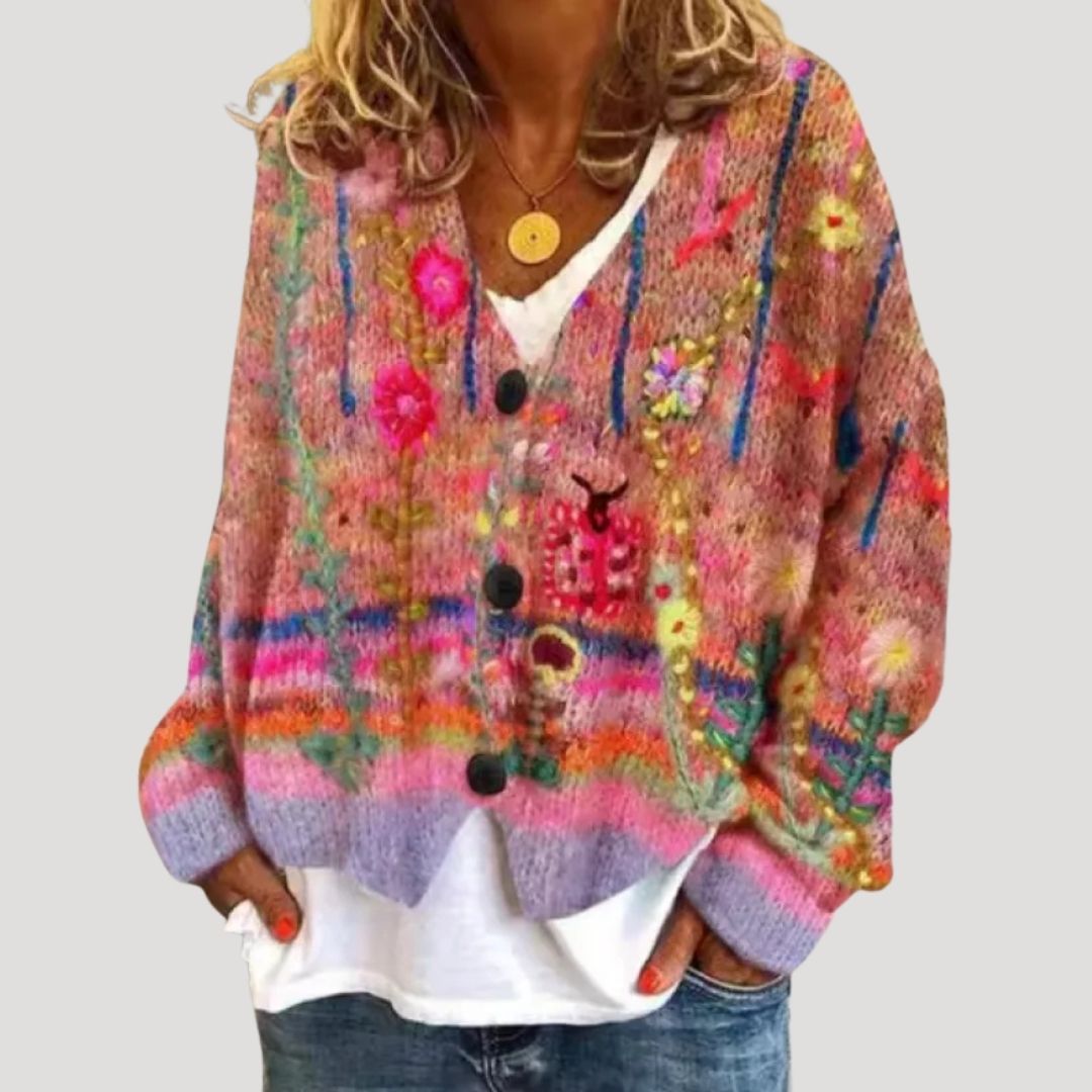 Women’s chunky oversized button up winter cardigan