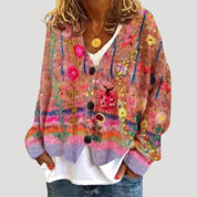 Women’s chunky oversized button up winter cardigan