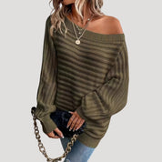 Women's off shoulder oversized jumper sweater