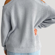 Women’s off shoulder chunky knit sweater