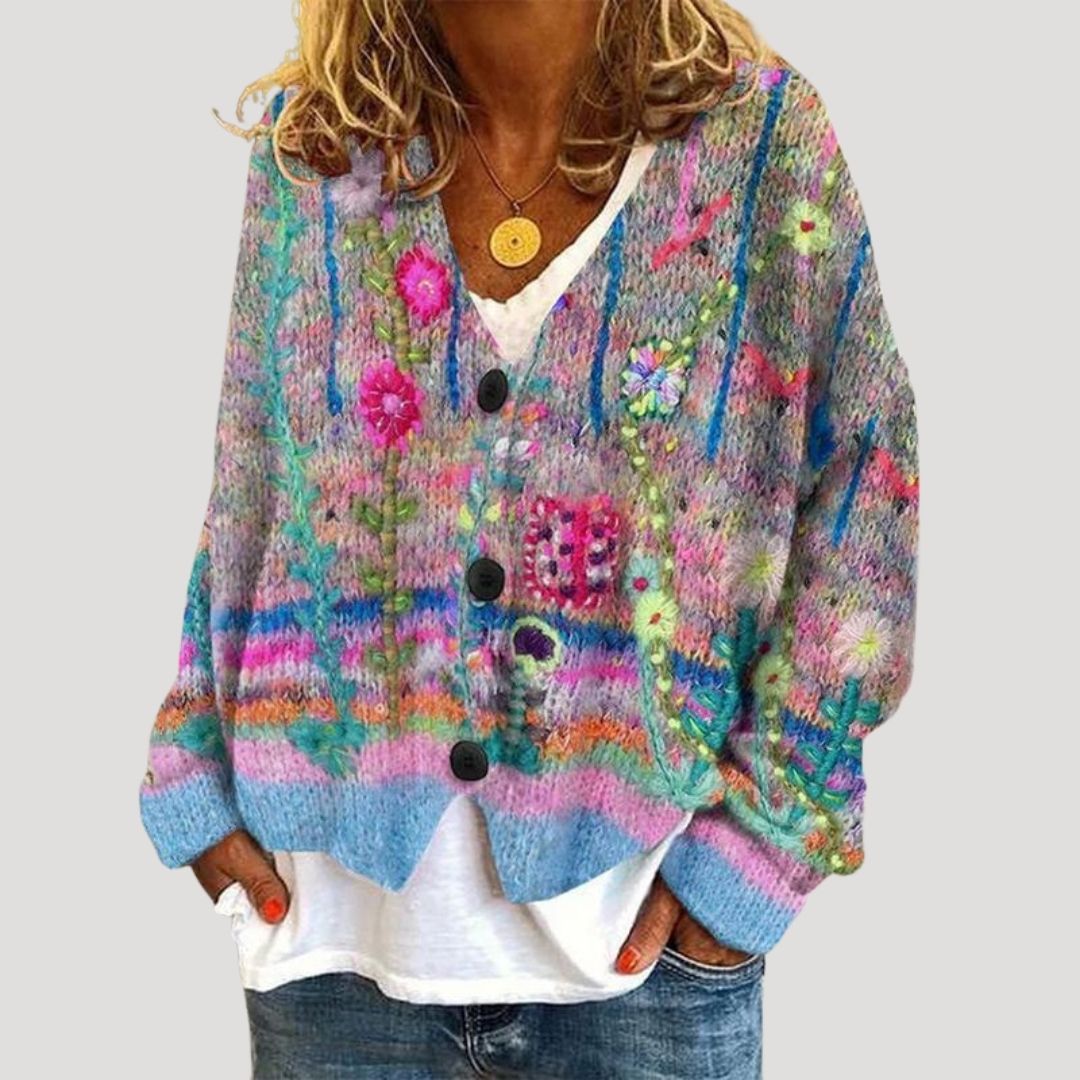 Women’s chunky oversized button up winter cardigan