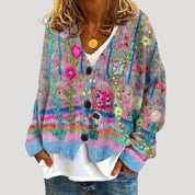 Women’s chunky oversized button up winter cardigan