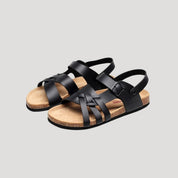 Men's leather walking sandals – adjustable strap