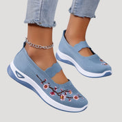 Women’s breathable slip ins mesh walking shoes